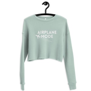 Airplane Mode Travel Cropped Sweatshirt