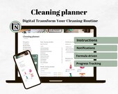 Cleaning Planner Notion Template: Digital Cleaning Schedules (Digital Download)