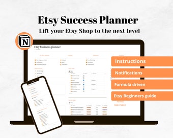 Etsy Success Planner Notion Template: Etsy Business Plan (Digital Download)