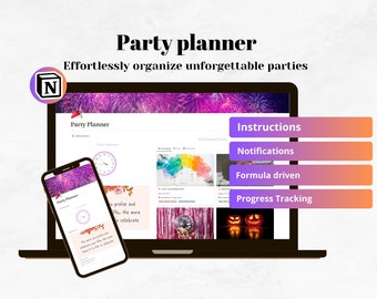 Party Planner Notion Template: Event Checklisten (Digitaler Download)