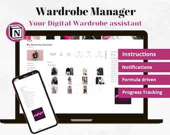 Notion Wardrobe Planner: Closet Organizer & Outfit Planner (Digital Download)