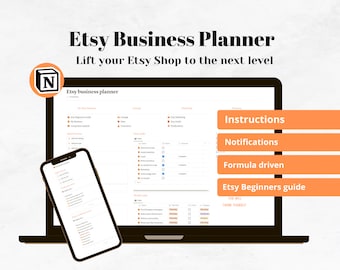 Etsy Business Planner Notion Template: Shop Beginners Guide (Digital Download)
