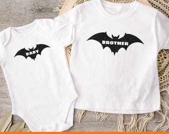 Matching Family Halloween Bat Shirt: Distressed Silhouette Tee