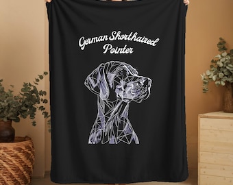 Manta personalizada con diseño de Braco Alemán de Pelo Corto / Regalo personalizado para amantes de los perros, manta personalizada
