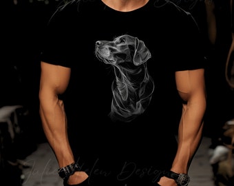 ラブラドール・レトリバーTシャツ：白黒の犬のシルエット、ラブラドール愛好家へのギフト