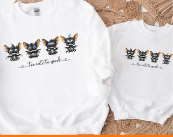 Halloween Bat Tee, Too to Spook Family Matching T-Shirt