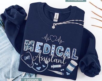 Medical Assistant Crewneck Sweatshirt | Cute MA Office Staff Gift