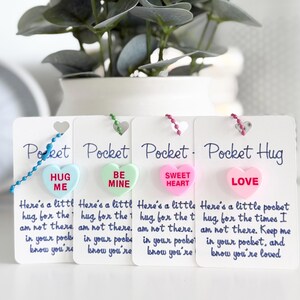 Lot de 4 petits coeurs de poche faits main