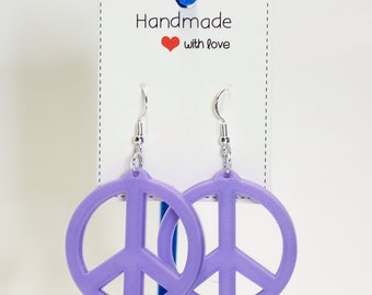 Boucles d'oreilles symbole de paix