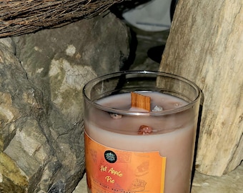 Hot Apple Pie|wood wick|crackling soy candle