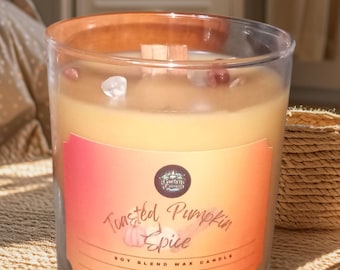 Toasted Pumpkin Spice|wood wick|crackling soy candle