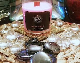 Peaceful Moments|wood wick|crackling soy candle