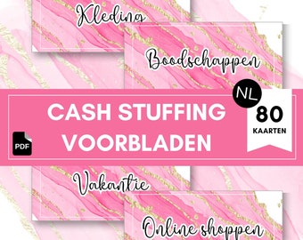 NL Cash Stuffing Cover pages, inserts for binder, Cash book, Money folders Cards, Budget Planner Dutch, Printable PDF, Digital download