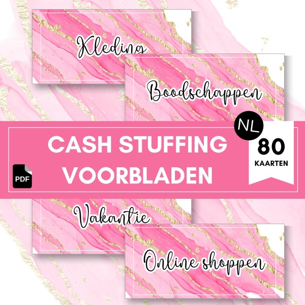 NL Cash Stuffing Voorbladen, inserts voor binder, Kasboek, Geldmapjes Kaarten, Budget Planner Nederlands, Printable PDF, Digital download