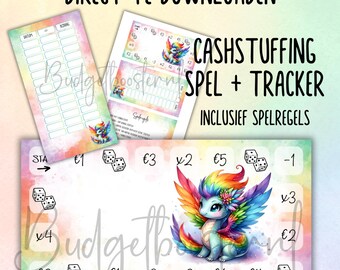 Cashstuffing spelletje, Euro, A6 budgetbinder, Spaarchallenge, Printable,  Spaarmethode, Budget planner, NL, Enveloppenmethode, spel