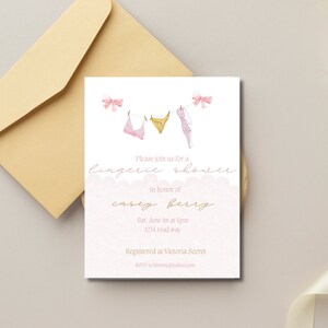 Bow Themed Lingerie Party Invites (3)