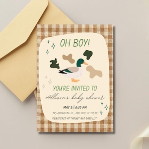Duck // Mallard baby shower invite