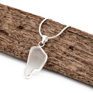 One-of-a-Kind Sea Glass Necklace | Recycled Sterling Silver Pendant | Handmade Eco Jewellery | Beach Glass Gift | UK Coastal