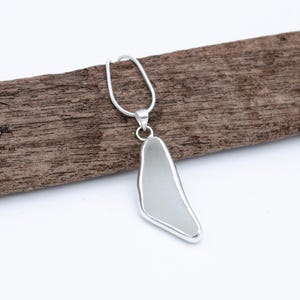 One-of-a-Kind Sea Glass Necklace | Recycled Sterling Silver Pendant | Handmade Eco Jewellery | Beach Glass Gift | UK Coastal