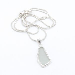 One-of-a-Kind Sea Glass Necklace | Recycled Sterling Silver Pendant | Handmade Eco Jewellery | Beach Glass Gift | UK Coastal