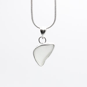 One-of-a-Kind Sea Glass Necklace | Recycled Sterling Silver Pendant | Handmade Eco Jewellery | Beach Glass Gift | UK Coastal