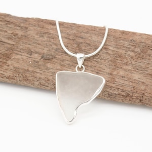 One-of-a-Kind Sea Glass Necklace | Recycled Sterling Silver Pendant | Handmade Eco Jewellery | Beach Glass Gift | UK Coastal Jewellery