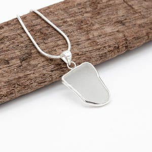 One-of-a-Kind Sea Glass Necklace | Recycled Sterling Silver Pendant | Handmade Eco Jewellery | Beach Glass Gift | UK Coastal