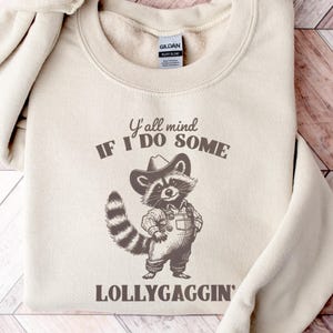 Y&#39;all Mind If I Do Some Lollygagging Shirt, Funny Raccoon Shirt, Sarcastic Sayings, Lollygag Shirts, Fun Meme Shirt, Humorous Gift Shirt