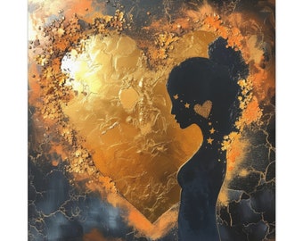 Her Love is a poignant and emotive wall art piece that captures the essence of an enduring and unconditional bond.