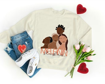 Melanin Vibes Crewneck Sweatshirt