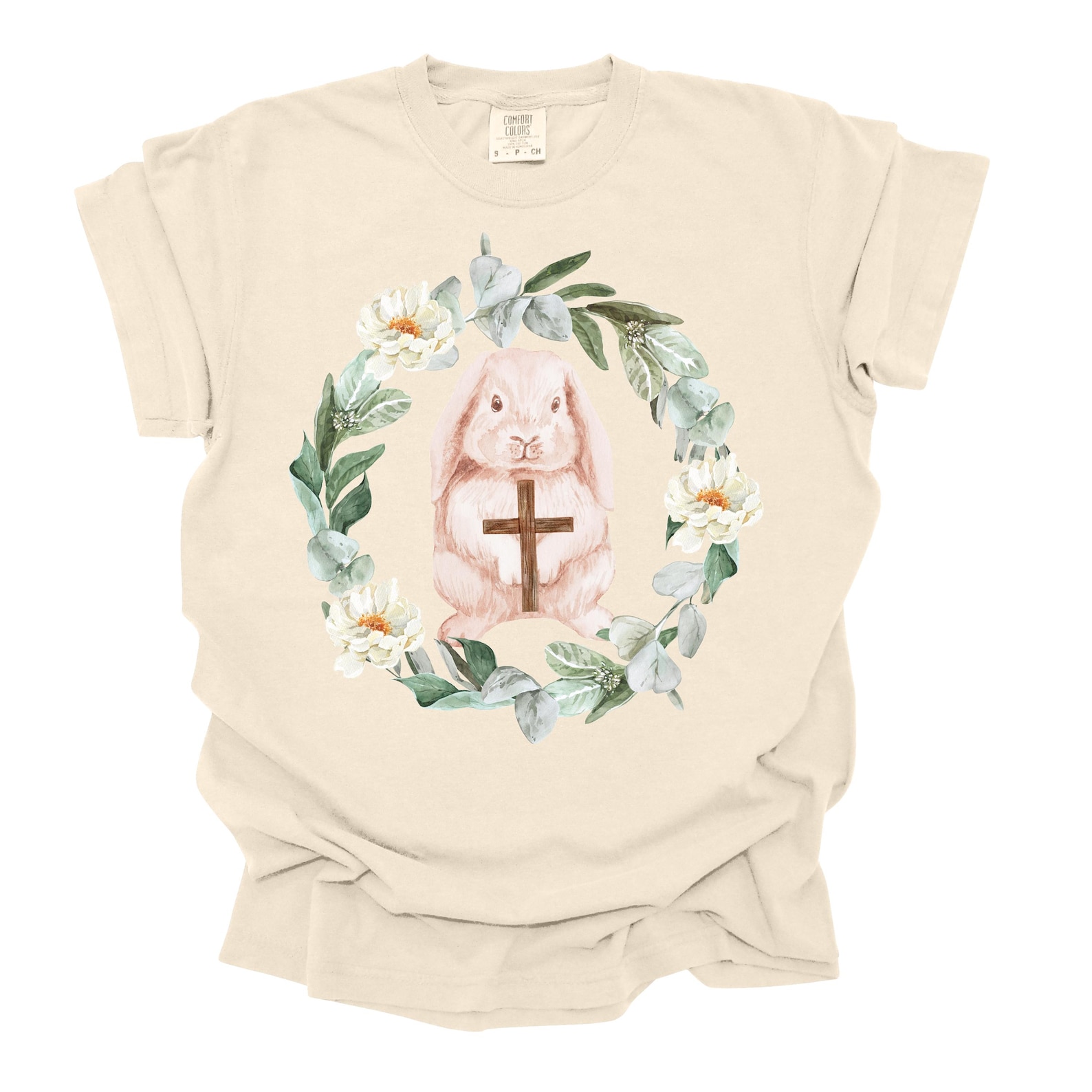 Bunny With Cross SVG, Easter Rabbit PNG, Religious Easter Sublimation ...