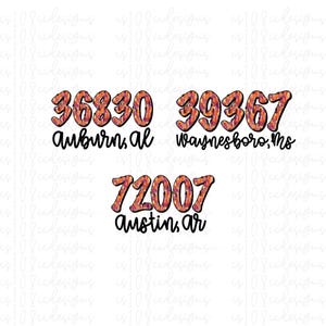 Customizable Fall Zip Code PNG, Code Shirt, Trendy, Autumn, Town, Home, Floral, Sublimation Download, Instant Downloadable, Digital