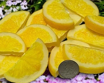 LEMON - Wax Embeds, Lemon Slice Shaped Wax Melts, Wax Tarts, Scented Embeds, Wax Melts, Highly Scented, Dessert Candles, Wax Decorations