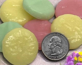 PEPPERMINT PATTY - Wax Embeds, Shaped Wax Melts, Wax Tarts, Scented Embeds, Wax Melts, Highly Scented, Dessert Candles, Wax Decorations