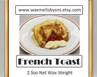 FRENCH TOAST Wax Melts Scented Wax Tart in a 2.5oz Resealable Clamshell Made in Wisconsin
