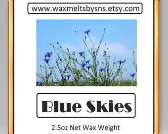 Blue Skies Wax Melts Scented Wax Tart in a 2.5oz Resealable Clamshell Made in Wisconsin