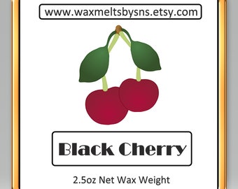 Black Cherry Wax Melts Scented Wax Tart in a 2.5oz Resealable Clamshell Made in Wisconsin