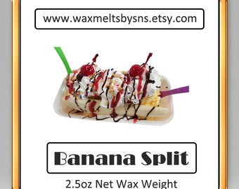 Banana Split Wax Melts Scented Wax Tart in a 2.5oz Resealable Clamshell Made in Wisconsin