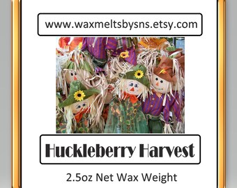 HUCKLEBERRY HARVEST Wax Melts Scented Wax Tart in a 2.5oz Resealable Clamshell Made in Wisconsin