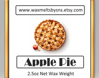 APPLE PIE Wax Melts Scented Wax Tart in a 2.5oz Resealable Clamshell Made in Wisconsin