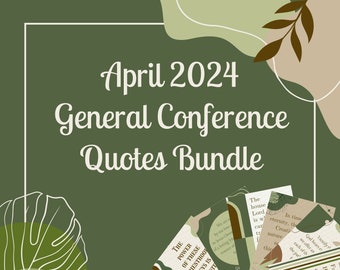 LDS April 2024 General Conference Quotes Bundle Poster Telefon Wallpaper Flyer Designs der Heiligen der Letzten Tage