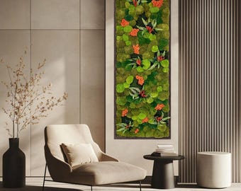 Floral Preserved Moss Wall Art, Jungle Whisper