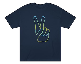 Peace Fingers Tee, Hand Drawn Art Design Shirt, Peace Sign Tee, Gender Neutral Shirt, Simple Peace Sign, Positive Tee, Election Tee