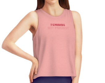 Weiblich, nicht feministisch / beschnittenes Tank Top / christlich-konservative Kleidung / Frauen Athletisch Top
