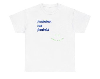 Weiblich, nicht weiblich T-Shirt / Grafik-T-Shirt / christlich-konservative Kleidung / antifeministisch