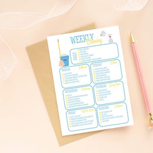 Minimalist Weekly Cleaning Checklist, Housekeeping Planner (digital ...