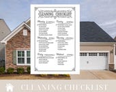 Minimalist Cleaning Checklist, Weekly Cleaning Schedule (PDF)
