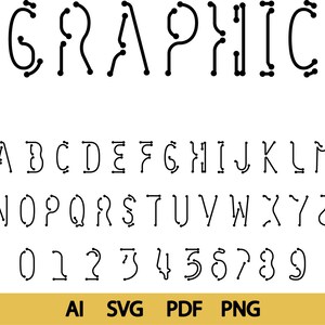 Alphabet Cliparts: Alphabet Buchstaben Vorlagen, digitaler SVG Download - NICHT installierende Schriftdatei