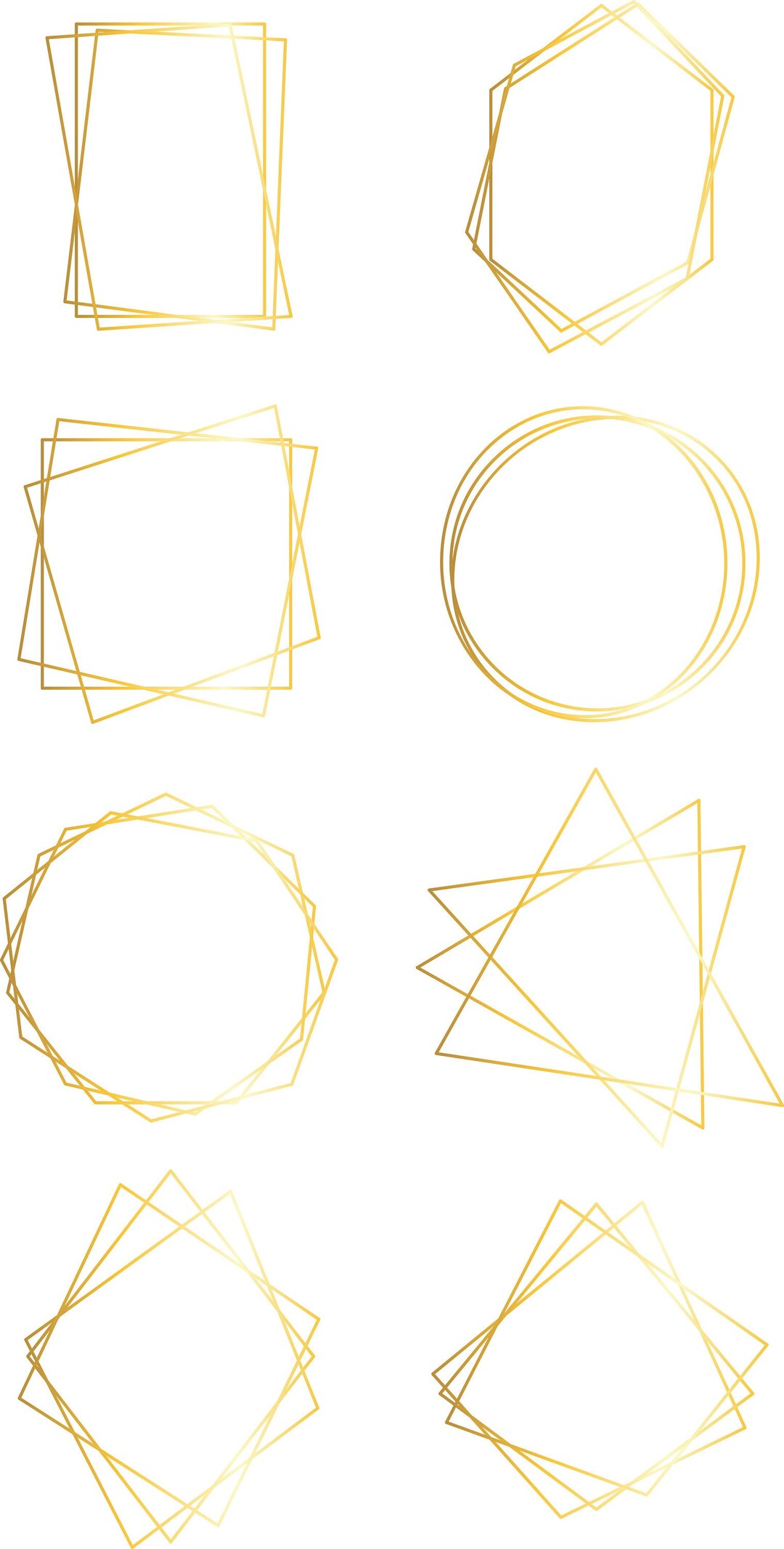 Gleaming Gold Line Frames to Elevate Your Art Display - Etsy