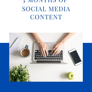 Done for you digital product:  3 Months of social media content guide / ebook with (PLR) private label rights and (MRR) master resell rights